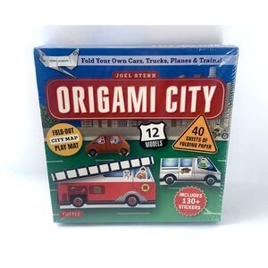 130 Stickers Origami City Kit Fold Your Own Cars, Trucks, Planes and Trains  New